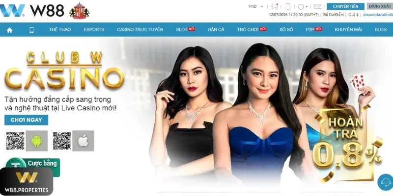 Sảnh casino W88